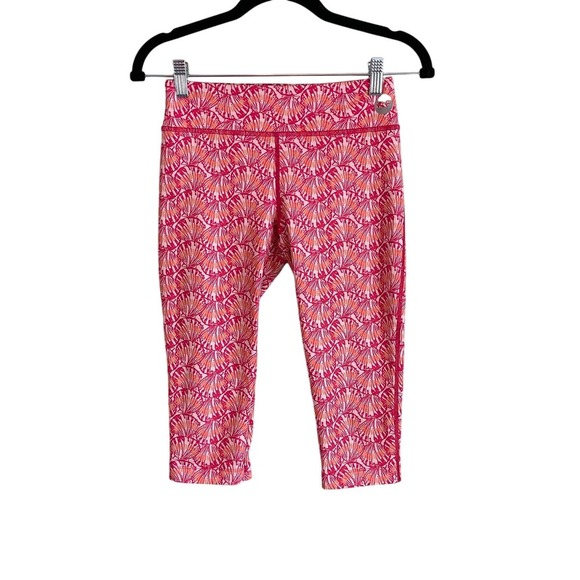 Vineyard Vines Leggings Womens M Performance Shell Print Yoga Activewear Pink - Picture 1 of 7